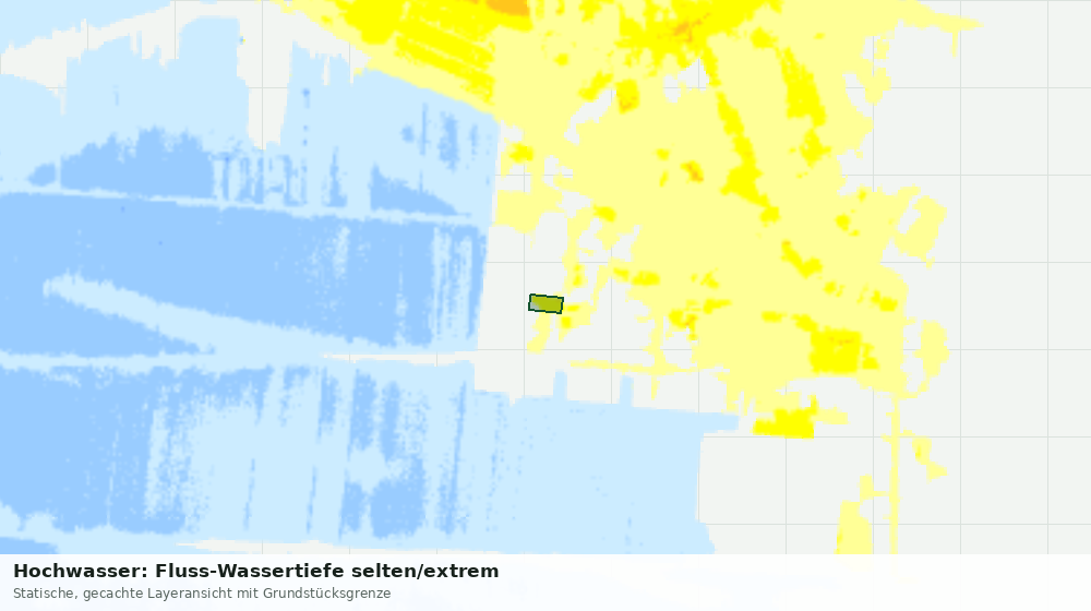 Statische Kartenansicht: Hochwasser: Fluss-Wassertiefe selten/extrem