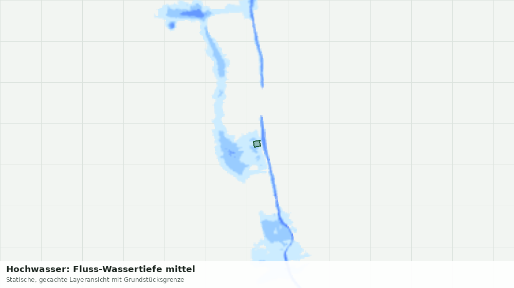 Statische Kartenansicht: Hochwasser: Fluss-Wassertiefe mittel