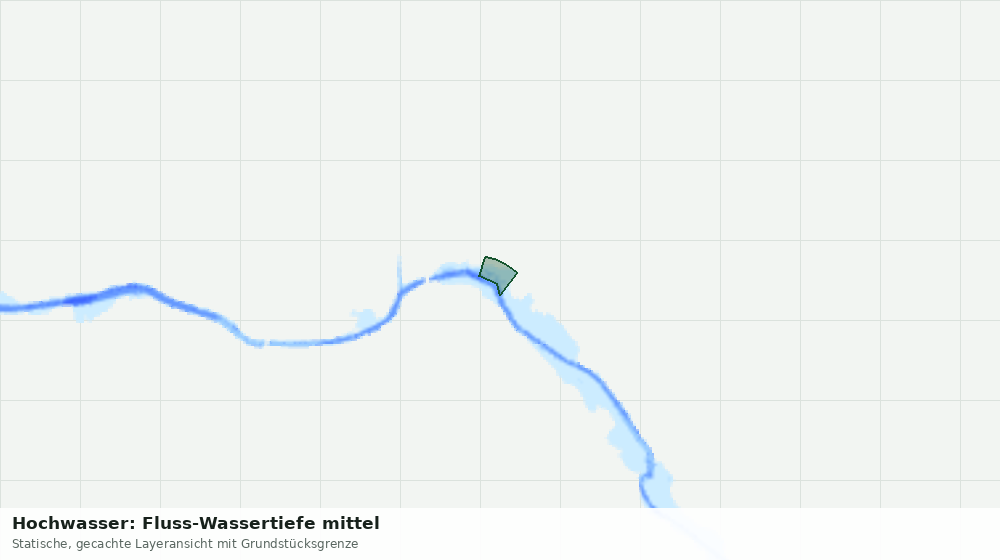 Statische Kartenansicht: Hochwasser: Fluss-Wassertiefe mittel