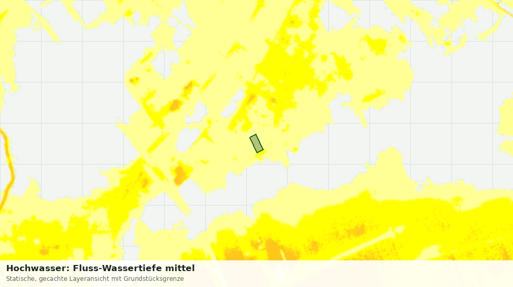 Statische Kartenansicht: Hochwasser: Fluss-Wassertiefe mittel