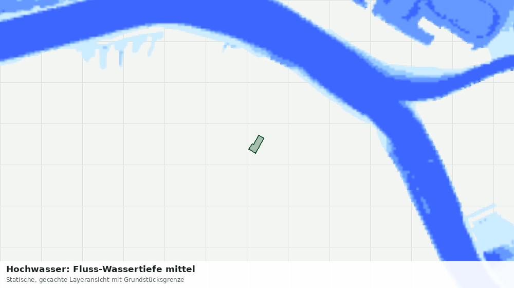 Statische Kartenansicht: Hochwasser: Fluss-Wassertiefe mittel
