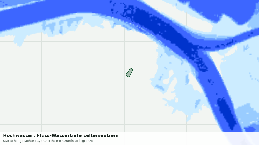 Statische Kartenansicht: Hochwasser: Fluss-Wassertiefe selten/extrem