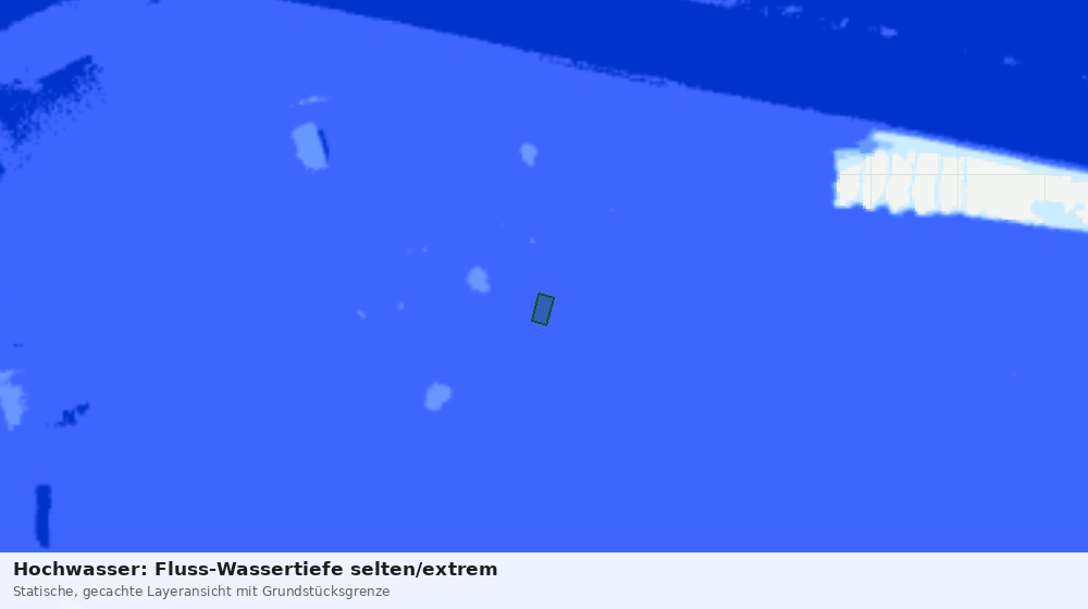 Statische Kartenansicht: Hochwasser: Fluss-Wassertiefe selten/extrem