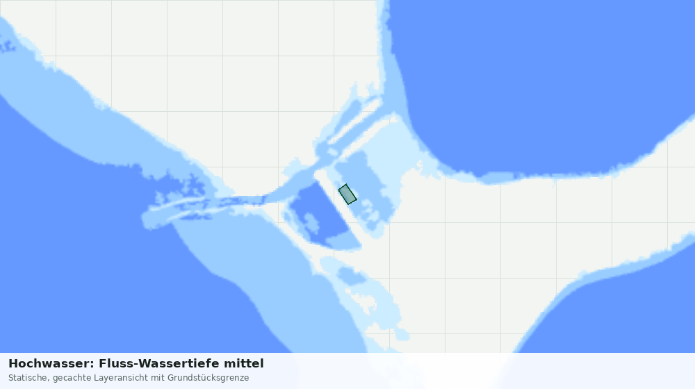 Statische Kartenansicht: Hochwasser: Fluss-Wassertiefe mittel