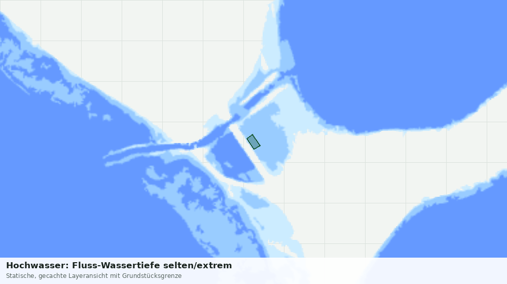 Statische Kartenansicht: Hochwasser: Fluss-Wassertiefe selten/extrem