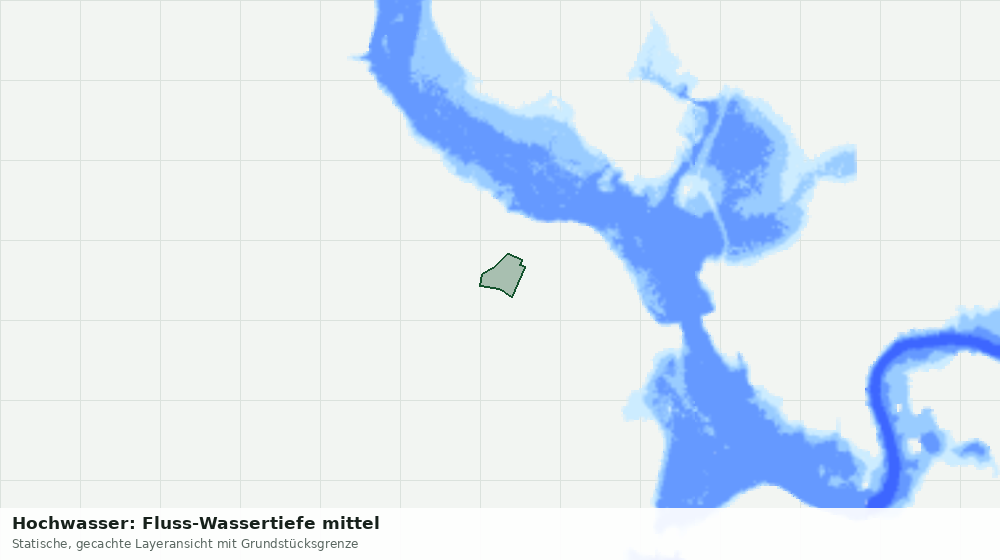 Statische Kartenansicht: Hochwasser: Fluss-Wassertiefe mittel