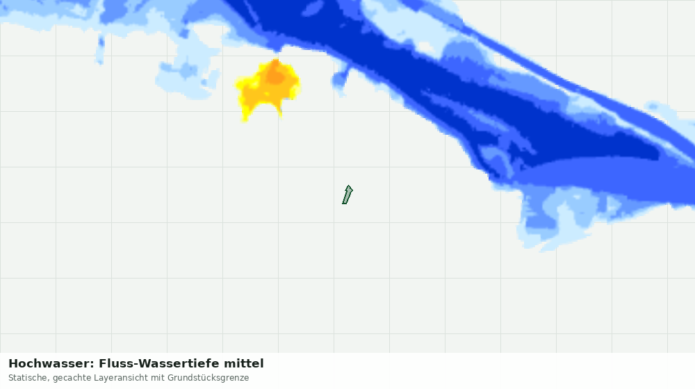 Statische Kartenansicht: Hochwasser: Fluss-Wassertiefe mittel