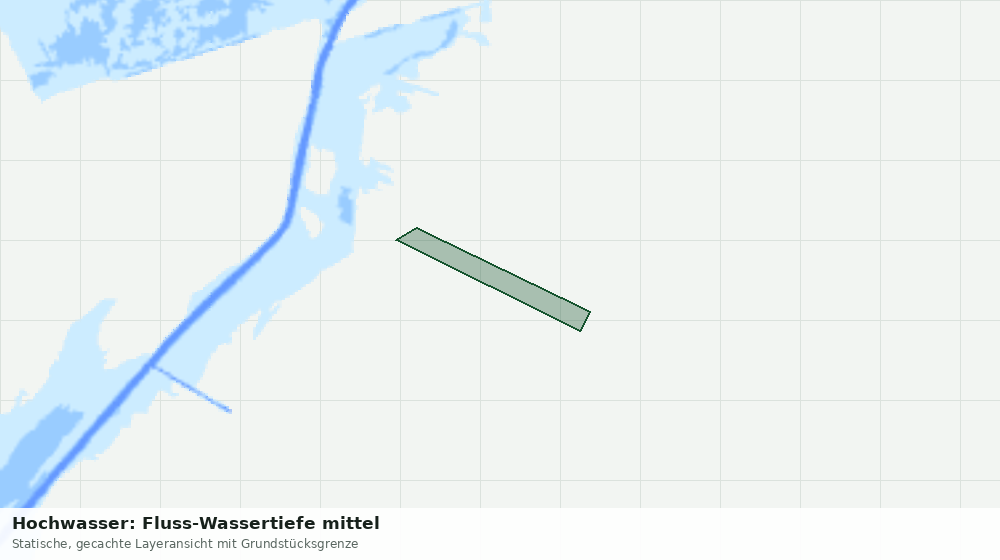 Statische Kartenansicht: Hochwasser: Fluss-Wassertiefe mittel