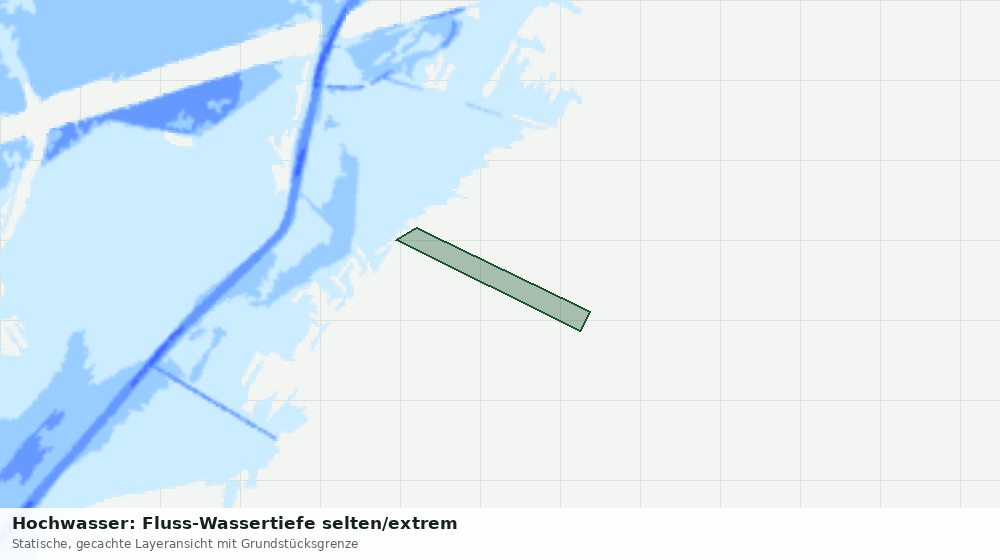 Statische Kartenansicht: Hochwasser: Fluss-Wassertiefe selten/extrem