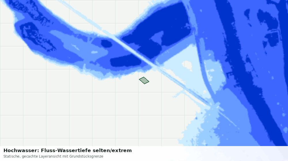Statische Kartenansicht: Hochwasser: Fluss-Wassertiefe selten/extrem