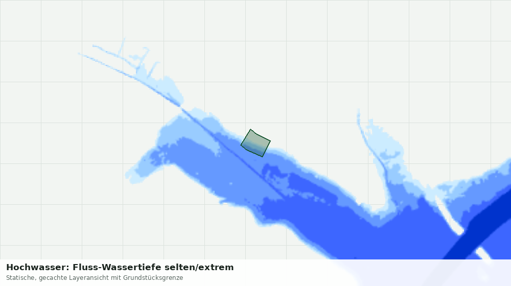 Statische Kartenansicht: Hochwasser: Fluss-Wassertiefe selten/extrem