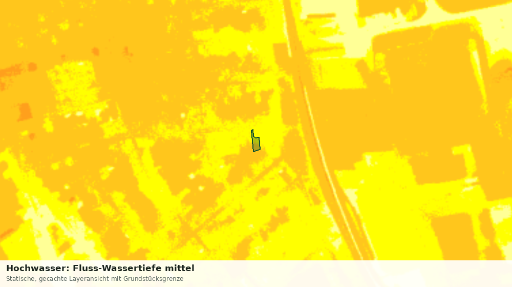 Statische Kartenansicht: Hochwasser: Fluss-Wassertiefe mittel