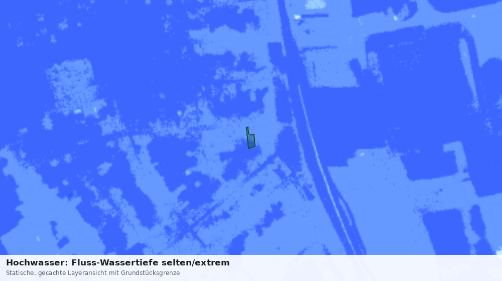 Statische Kartenansicht: Hochwasser: Fluss-Wassertiefe selten/extrem