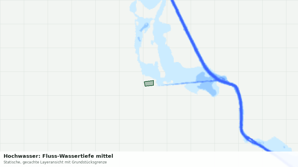 Statische Kartenansicht: Hochwasser: Fluss-Wassertiefe mittel