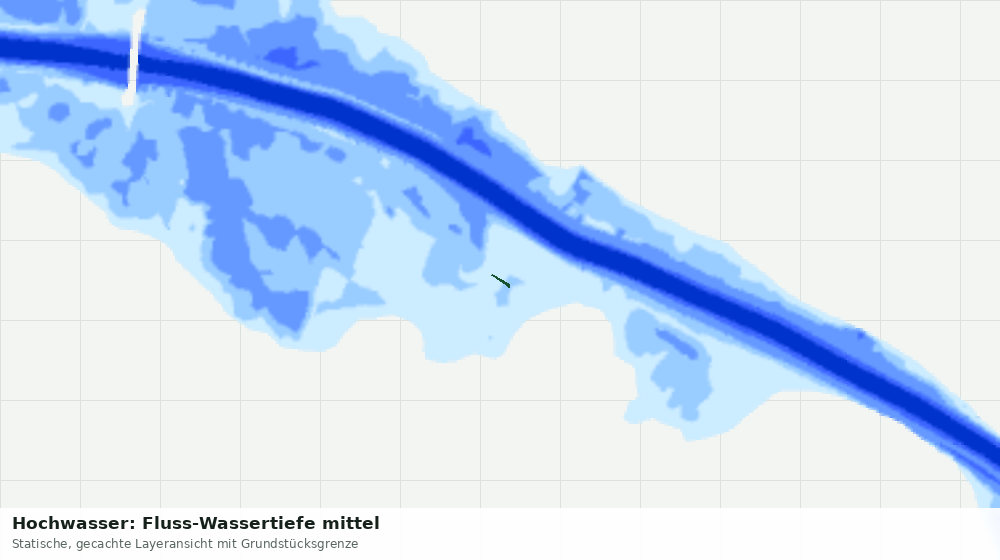 Statische Kartenansicht: Hochwasser: Fluss-Wassertiefe mittel