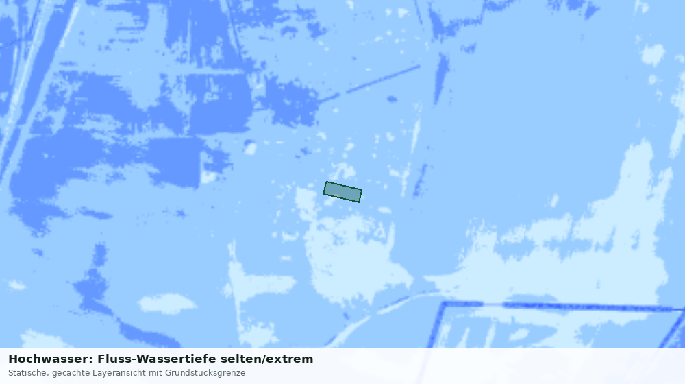 Statische Kartenansicht: Hochwasser: Fluss-Wassertiefe selten/extrem