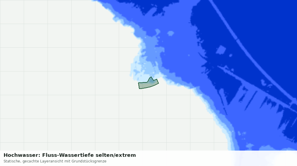 Statische Kartenansicht: Hochwasser: Fluss-Wassertiefe selten/extrem