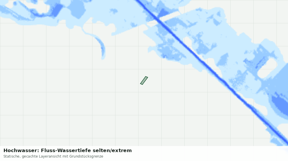 Statische Kartenansicht: Hochwasser: Fluss-Wassertiefe selten/extrem