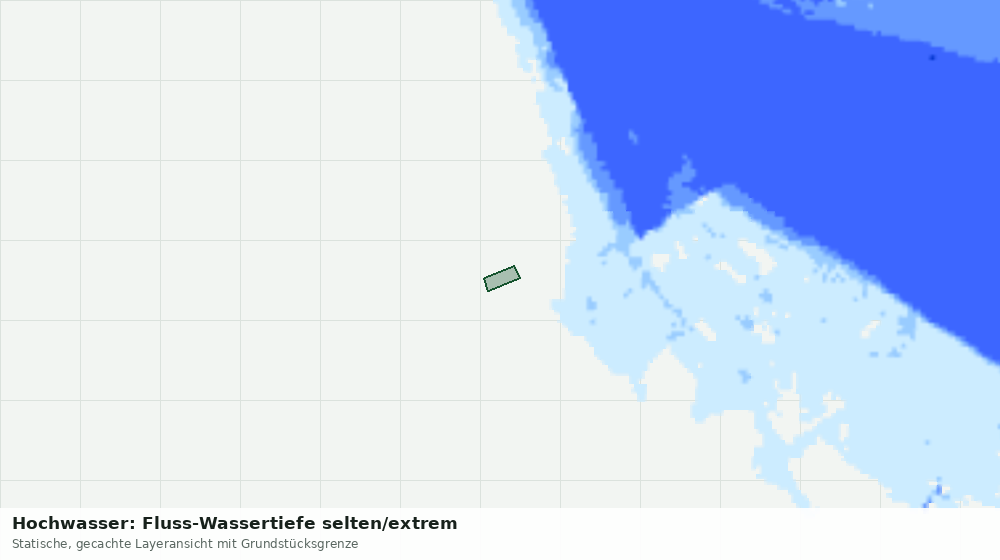 Statische Kartenansicht: Hochwasser: Fluss-Wassertiefe selten/extrem