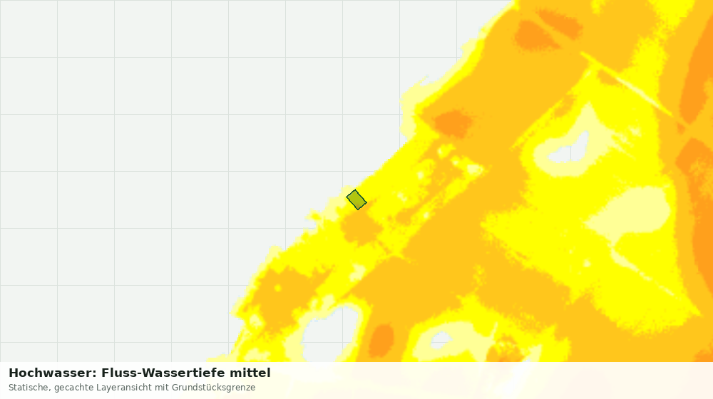 Statische Kartenansicht: Hochwasser: Fluss-Wassertiefe mittel