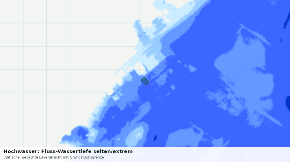 Statische Kartenansicht: Hochwasser: Fluss-Wassertiefe selten/extrem