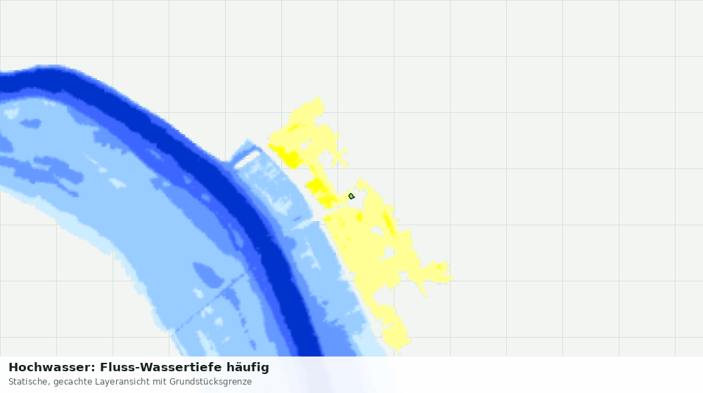 Statische Kartenansicht: Hochwasser: Fluss-Wassertiefe häufig