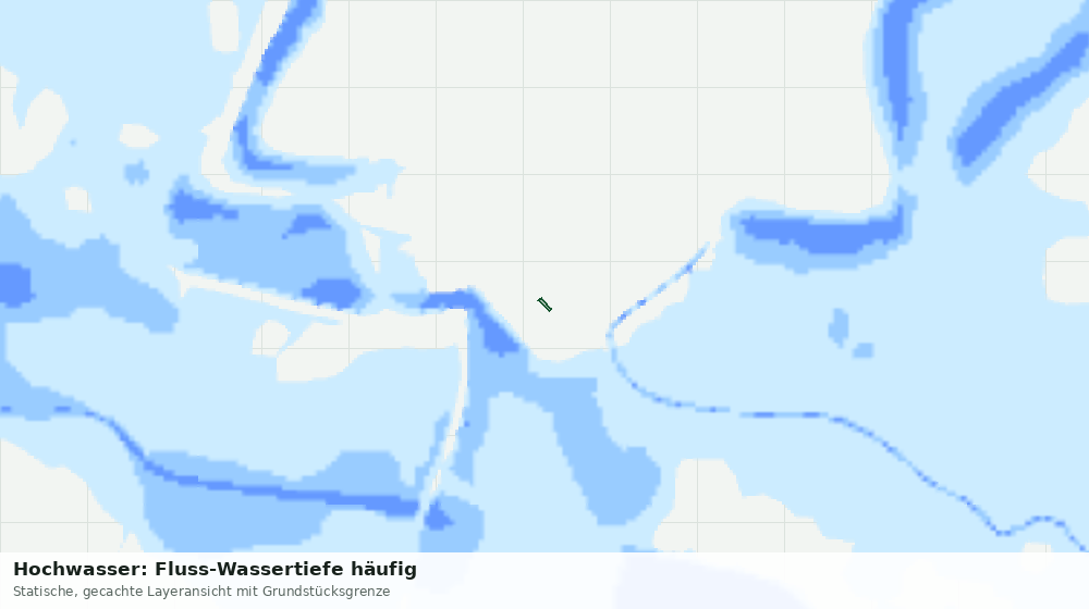 Statische Kartenansicht: Hochwasser: Fluss-Wassertiefe häufig