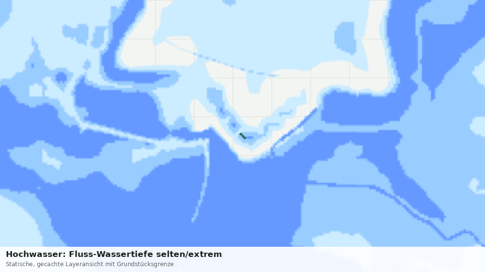 Statische Kartenansicht: Hochwasser: Fluss-Wassertiefe selten/extrem