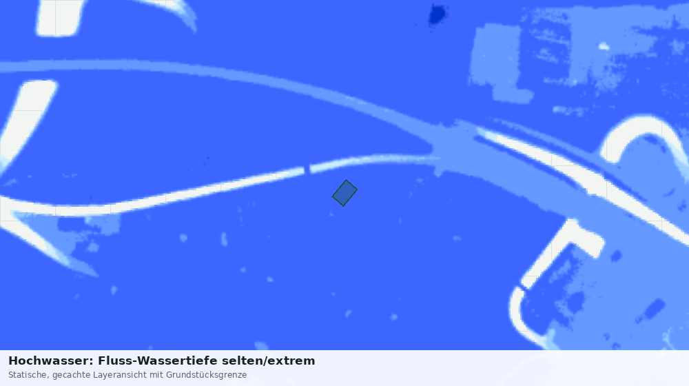Statische Kartenansicht: Hochwasser: Fluss-Wassertiefe selten/extrem