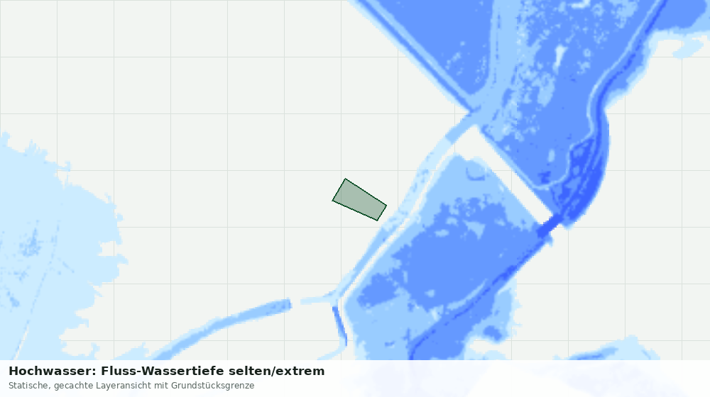 Statische Kartenansicht: Hochwasser: Fluss-Wassertiefe selten/extrem
