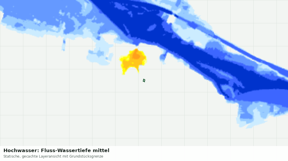 Statische Kartenansicht: Hochwasser: Fluss-Wassertiefe mittel