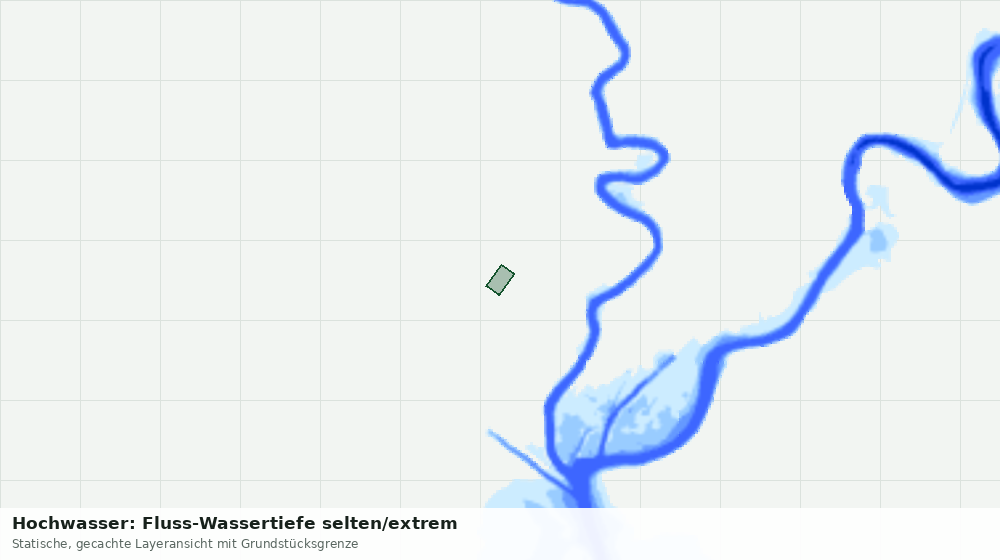 Statische Kartenansicht: Hochwasser: Fluss-Wassertiefe selten/extrem