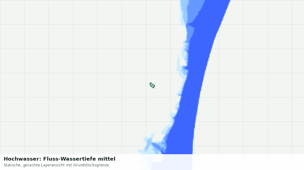 Statische Kartenansicht: Hochwasser: Fluss-Wassertiefe mittel