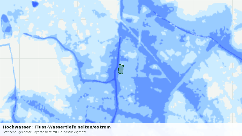 Statische Kartenansicht: Hochwasser: Fluss-Wassertiefe selten/extrem