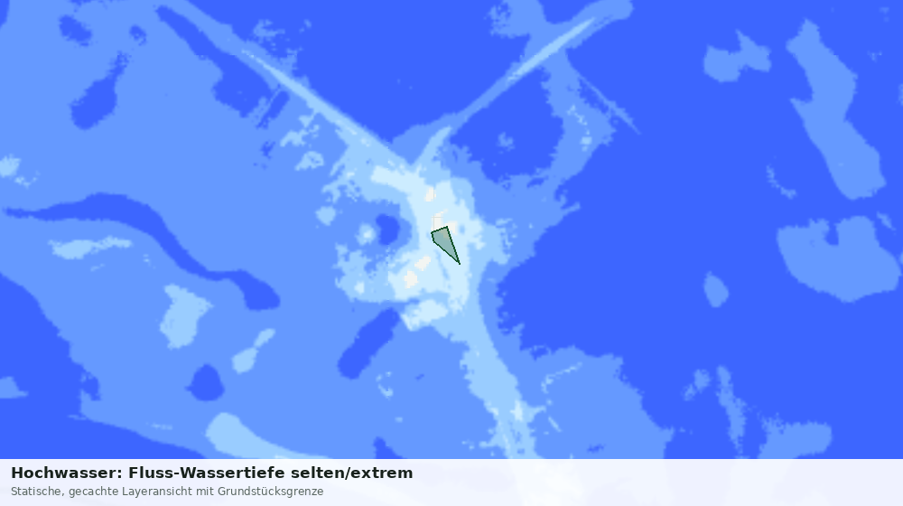 Statische Kartenansicht: Hochwasser: Fluss-Wassertiefe selten/extrem