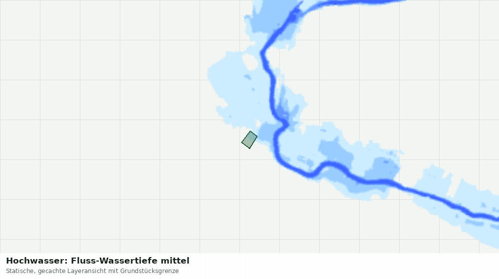 Statische Kartenansicht: Hochwasser: Fluss-Wassertiefe mittel