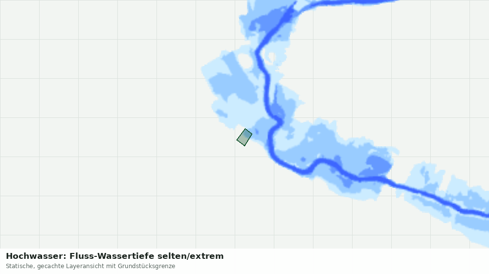 Statische Kartenansicht: Hochwasser: Fluss-Wassertiefe selten/extrem