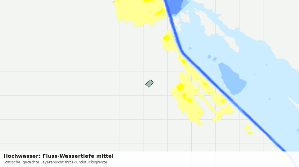 Statische Kartenansicht: Hochwasser: Fluss-Wassertiefe mittel