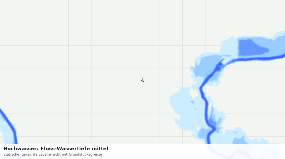 Statische Kartenansicht: Hochwasser: Fluss-Wassertiefe mittel