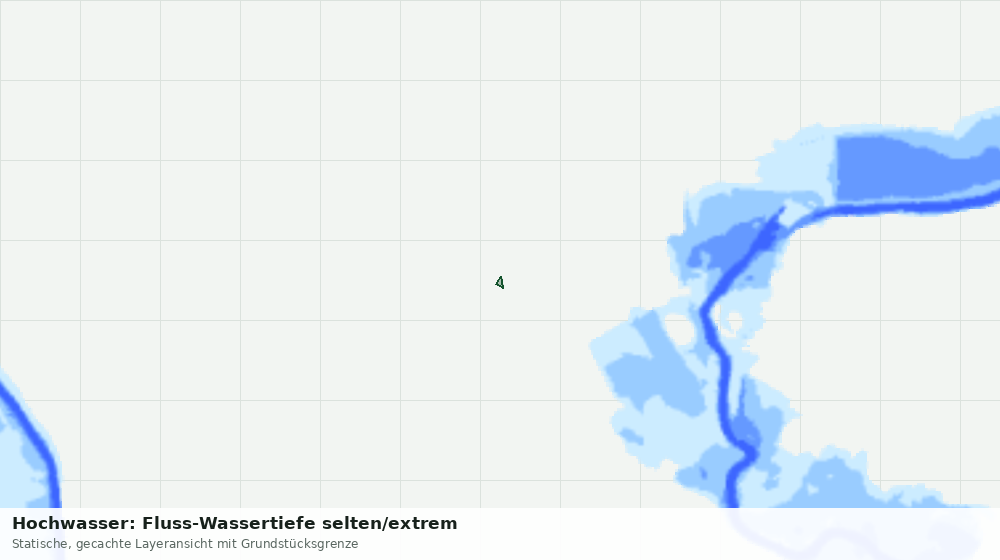 Statische Kartenansicht: Hochwasser: Fluss-Wassertiefe selten/extrem