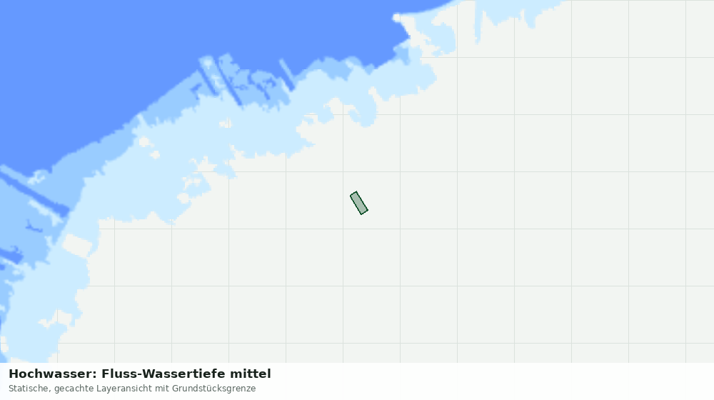Statische Kartenansicht: Hochwasser: Fluss-Wassertiefe mittel