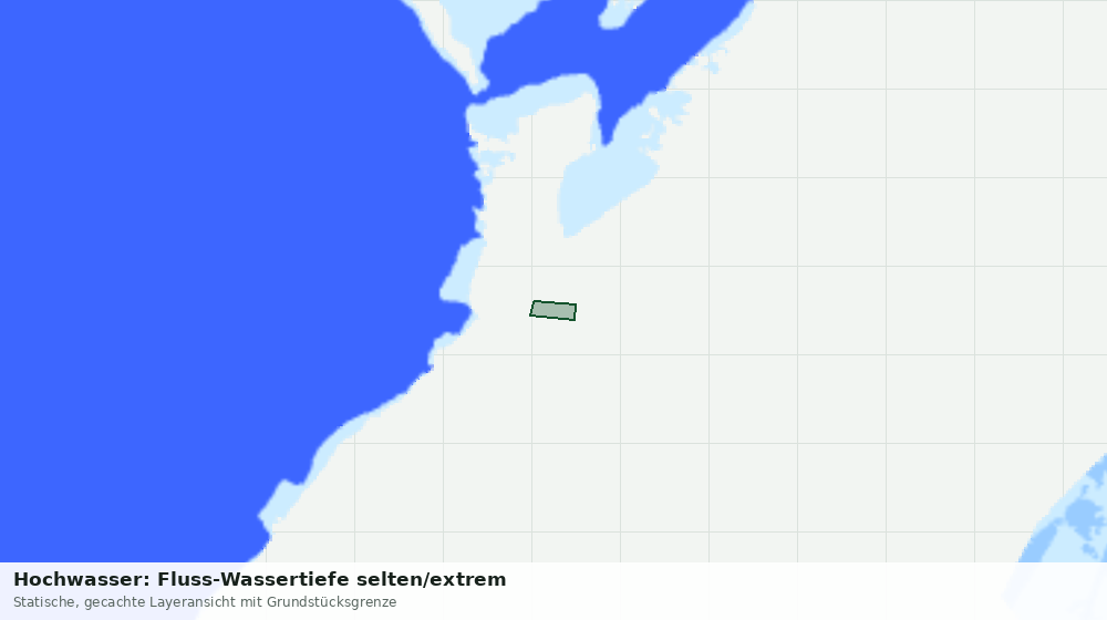 Statische Kartenansicht: Hochwasser: Fluss-Wassertiefe selten/extrem