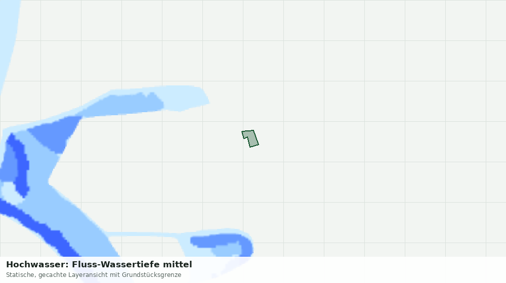 Statische Kartenansicht: Hochwasser: Fluss-Wassertiefe mittel