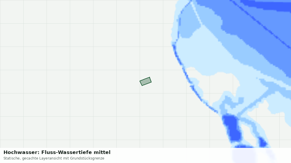 Statische Kartenansicht: Hochwasser: Fluss-Wassertiefe mittel