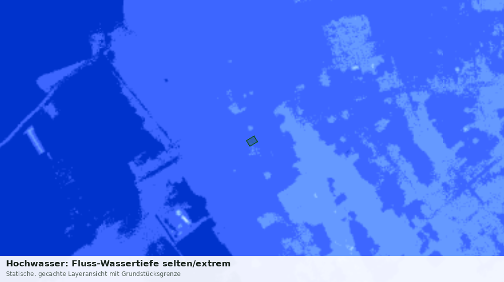 Statische Kartenansicht: Hochwasser: Fluss-Wassertiefe selten/extrem