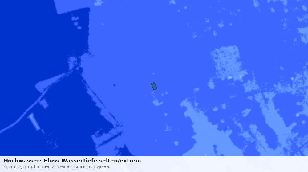 Statische Kartenansicht: Hochwasser: Fluss-Wassertiefe selten/extrem