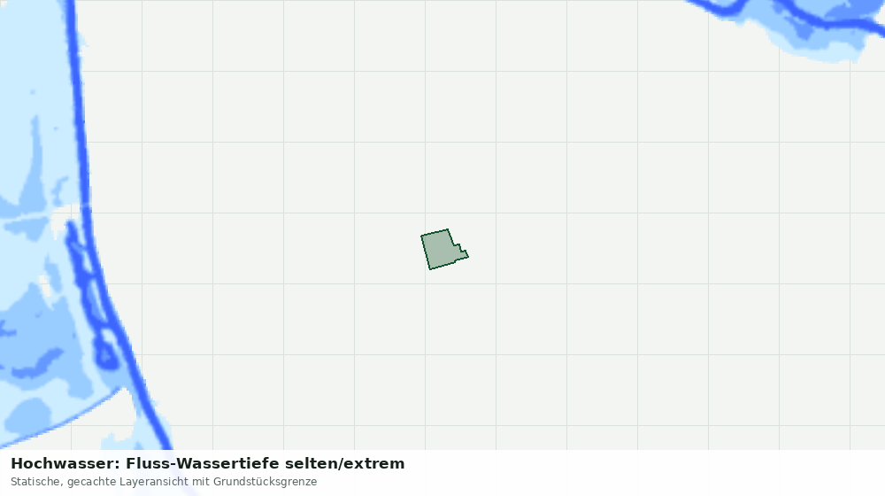 Statische Kartenansicht: Hochwasser: Fluss-Wassertiefe selten/extrem