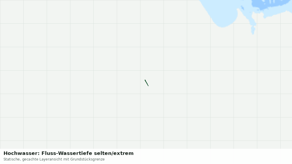 Statische Kartenansicht: Hochwasser: Fluss-Wassertiefe selten/extrem