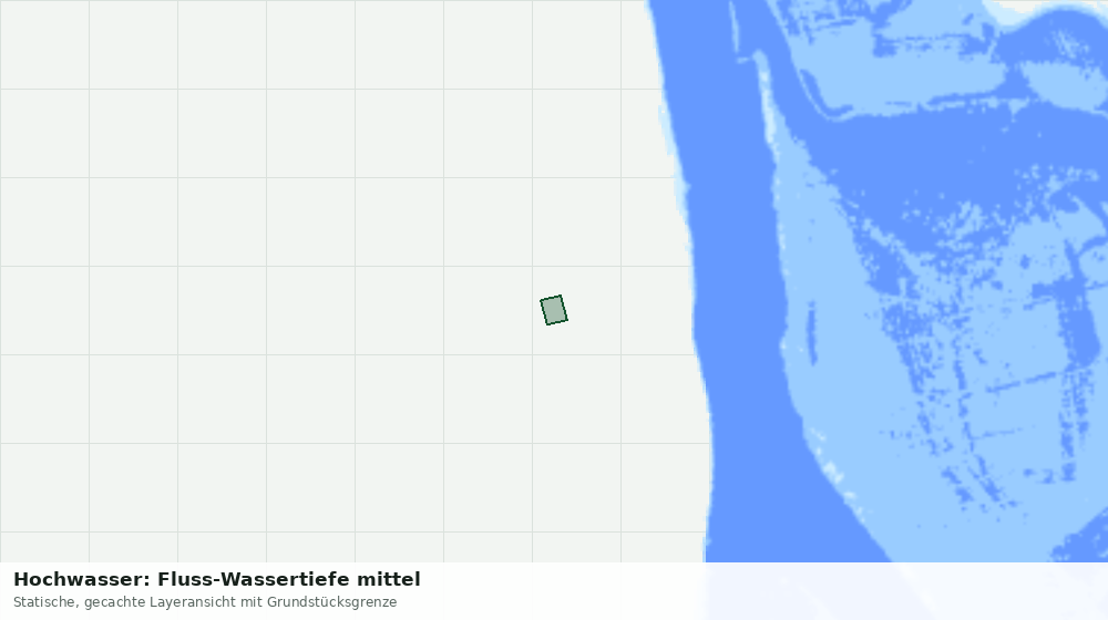 Statische Kartenansicht: Hochwasser: Fluss-Wassertiefe mittel