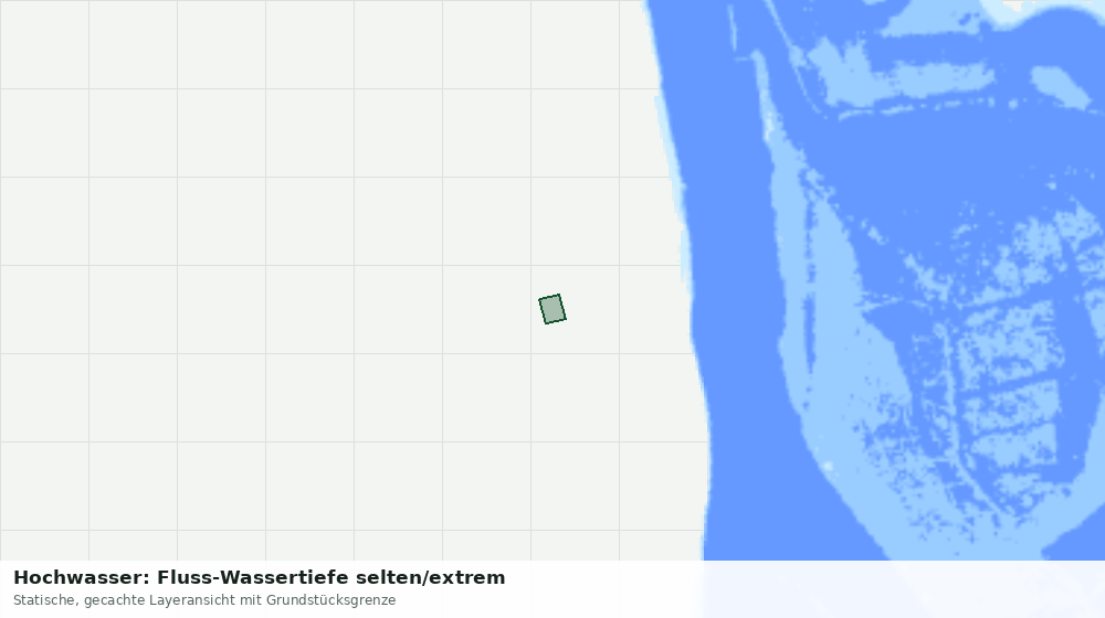 Statische Kartenansicht: Hochwasser: Fluss-Wassertiefe selten/extrem
